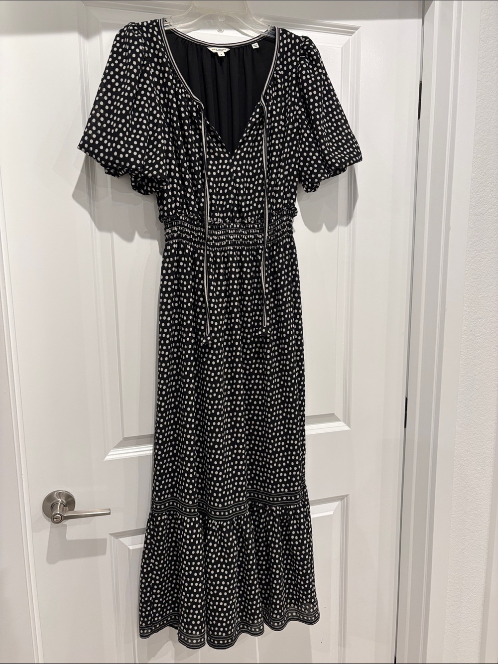Max Studio Black and White Polka Dot Maxi Dress (Size Small/Fits Medium)
